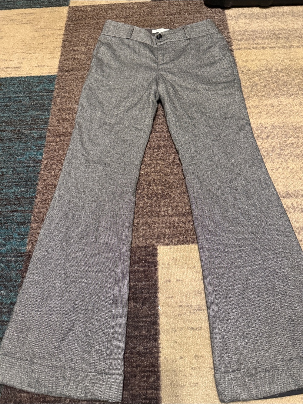 Banana Republic Gray Flare Dress Pants Wool Blend Martin Fit